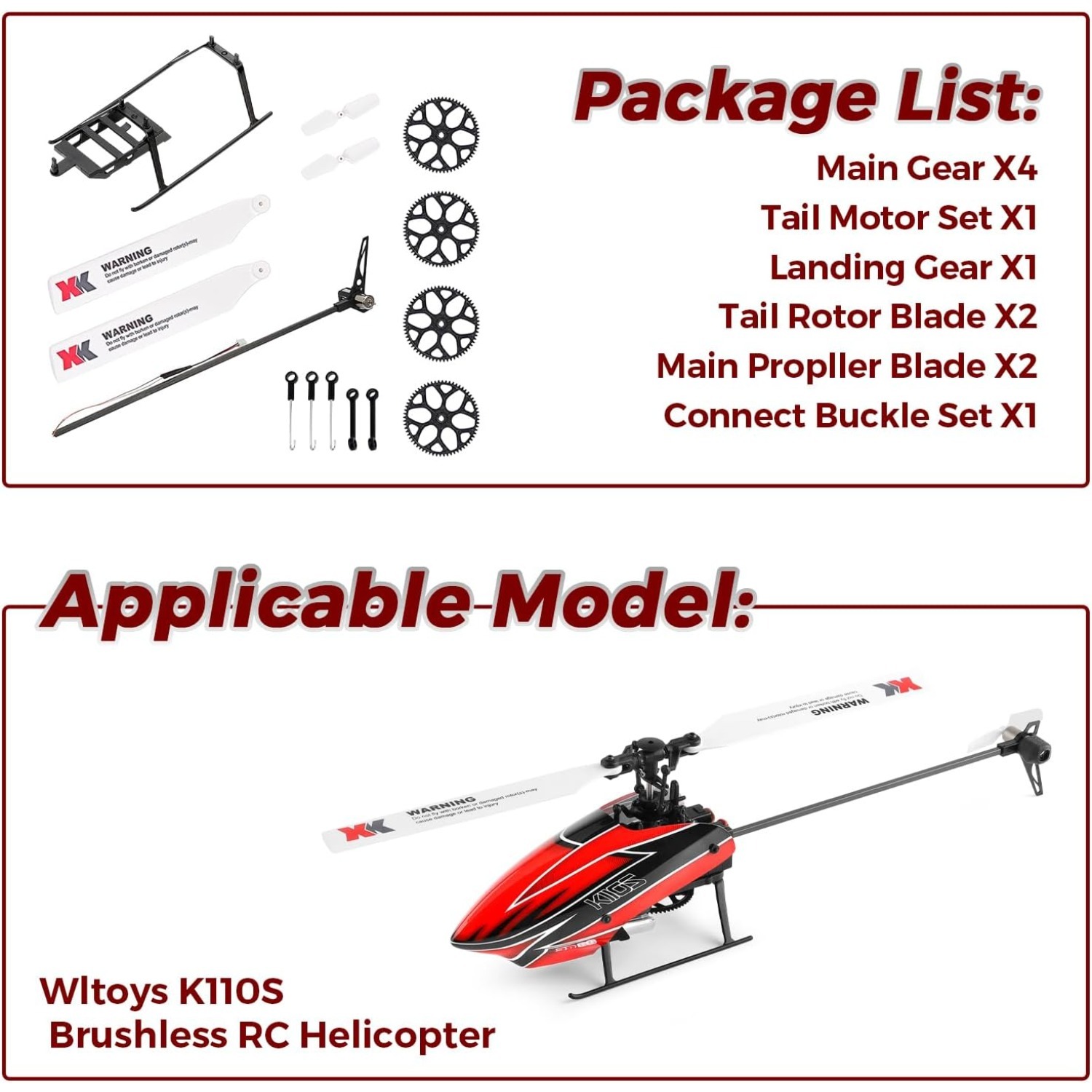 Rc Helicopter Remote Control - Spare Accessory Kit, Compatible with WLtoys