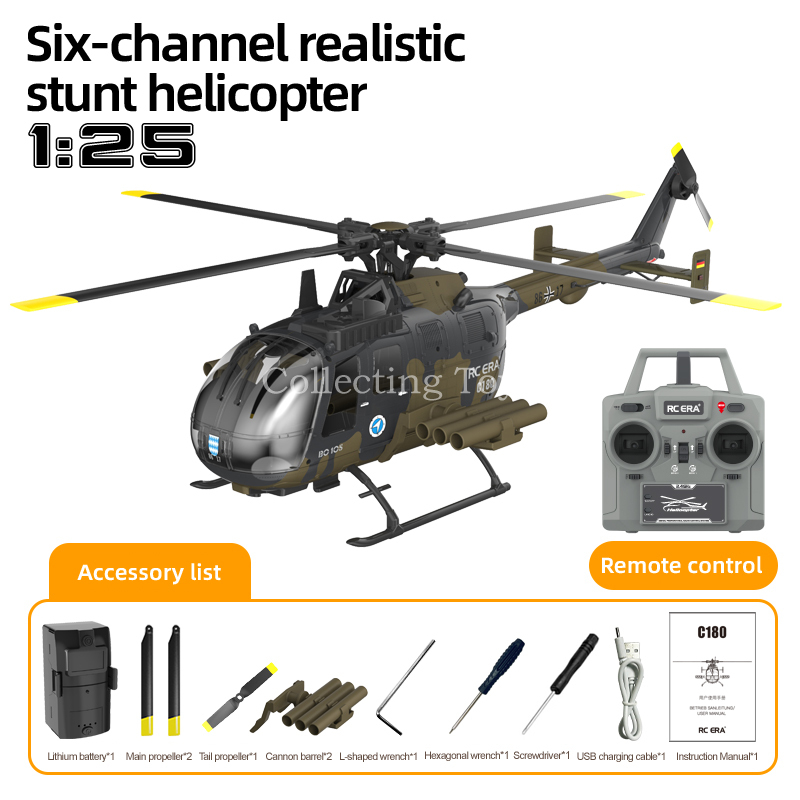 Rc Era C180 Bo105 1/25 Scale 6 - Rc Helicopter Gyro 리뷰 및 가격