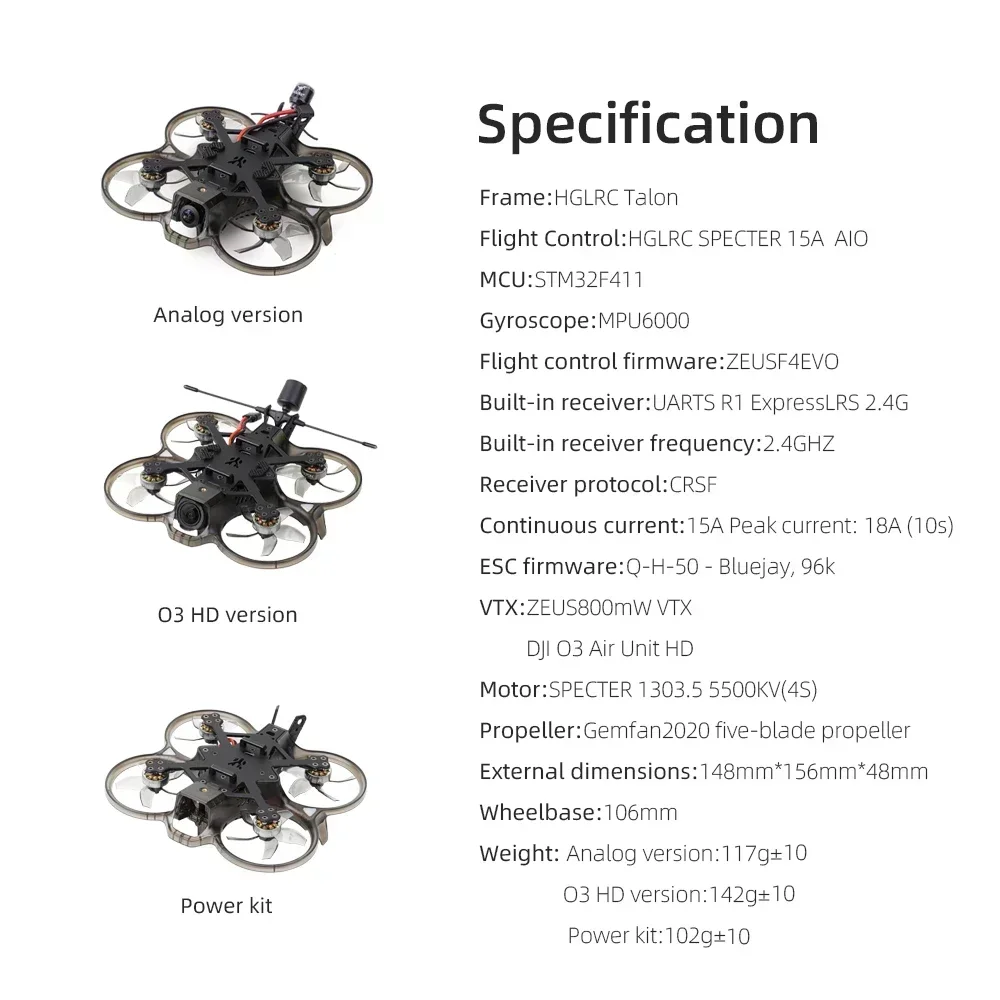 HGLRC Talon 2 Inch Cinewhoop F - Rc Helicopter Gas 리뷰 및 가격