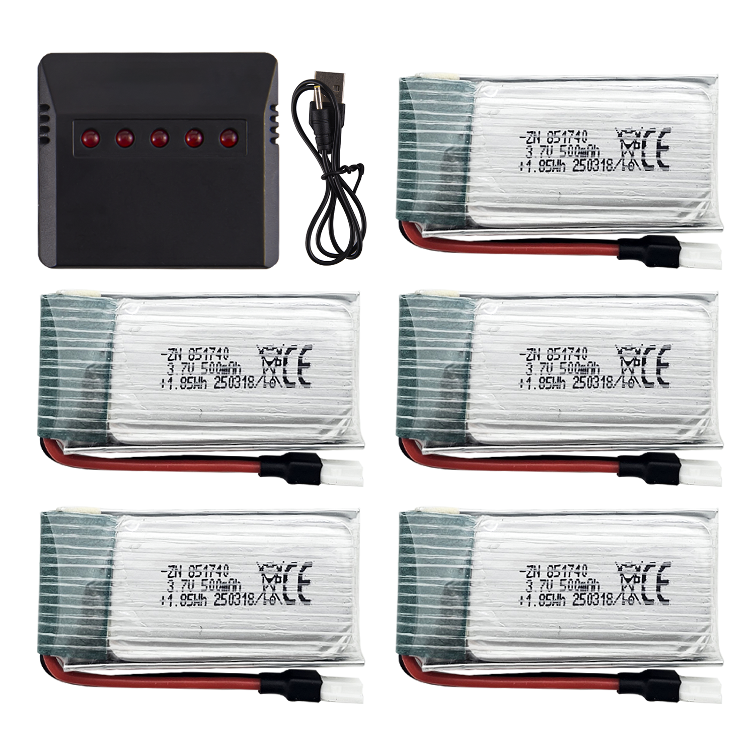 5Pcs 3.7V 500mAh LiPo Batterie - Rc Helicopter Charger 리뷰 및 가격