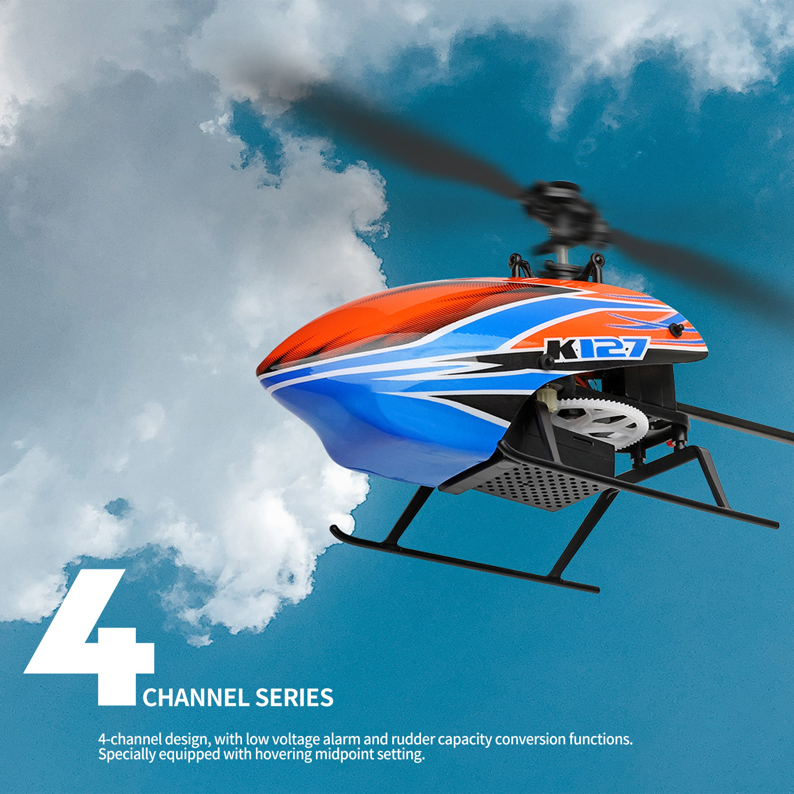 WLtoys XK K127 4CH 6-axis Gyro - Rc Helicopter Large 리뷰 및 가격